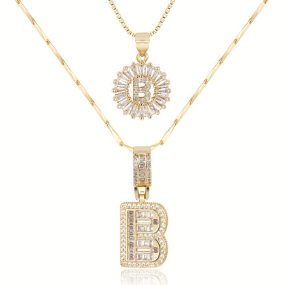 Lustra™ | Luxe Initial Ketting Set | 2 Stuks