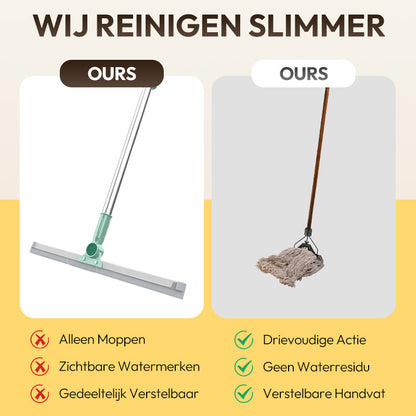 CleanEdge™ Siliconen Vloerwisser – Voor een Smetteloos Resultaat in Één Beweging