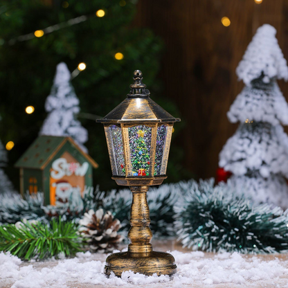 Frostellis™ – Vintage kerstlantaarn met sneeuwglobe, licht & muziek