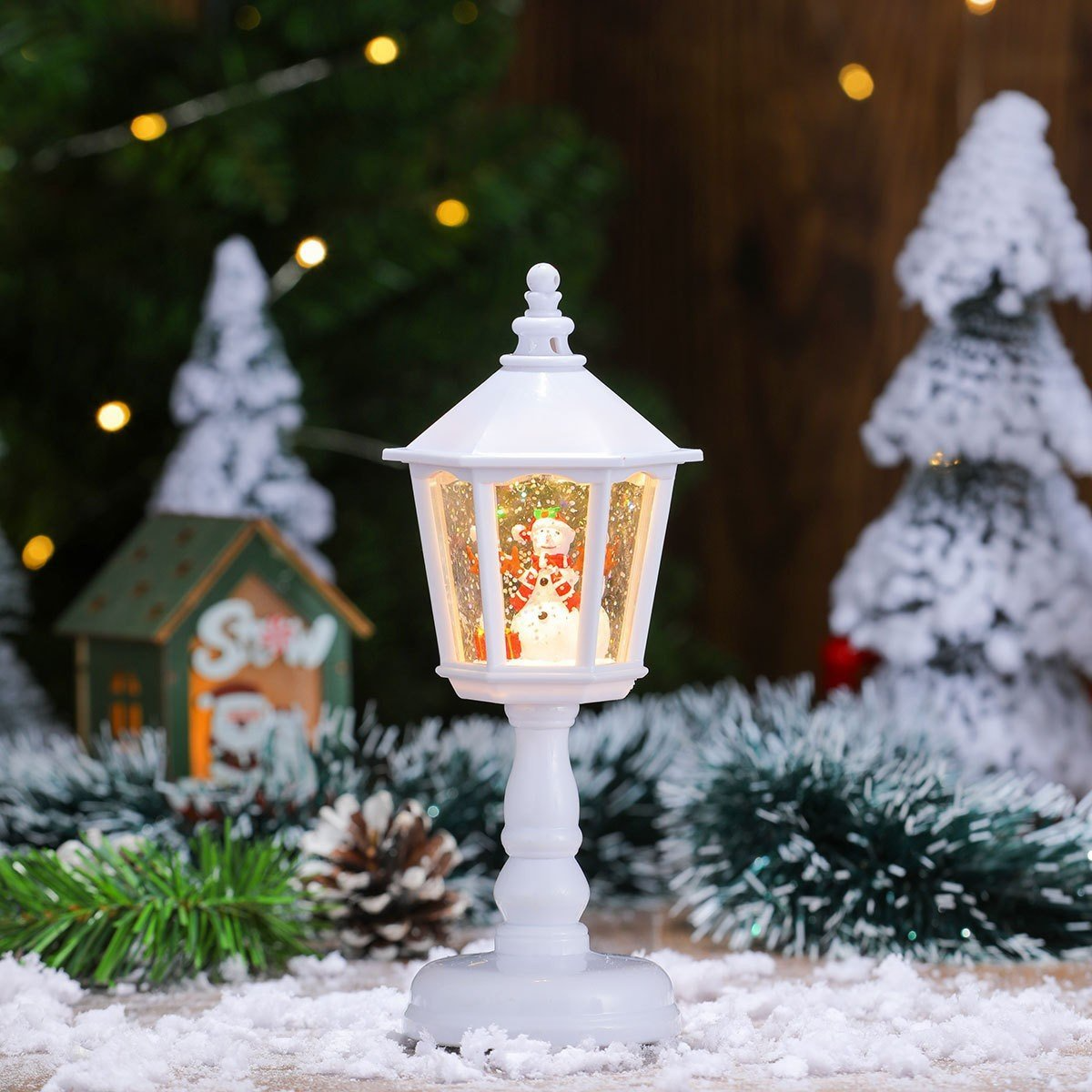 Frostellis™ – Vintage kerstlantaarn met sneeuwglobe, licht & muziek