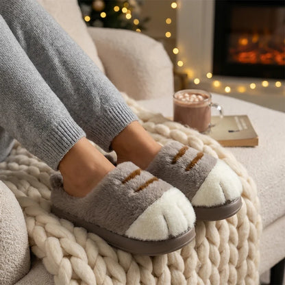 Meowsera™ Snuggle Paws – Zachte Pantoffels met Kattenpoot Design