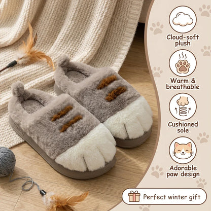 Meowsera™ Snuggle Paws – Zachte Pantoffels met Kattenpoot Design