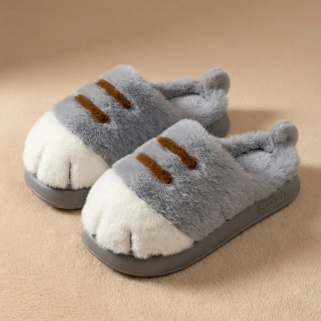 Meowsera™ Snuggle Paws – Zachte Pantoffels met Kattenpoot Design