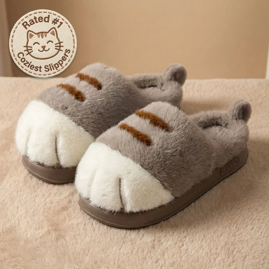 Meowsera™ Snuggle Paws – Zachte Pantoffels met Kattenpoot Design
