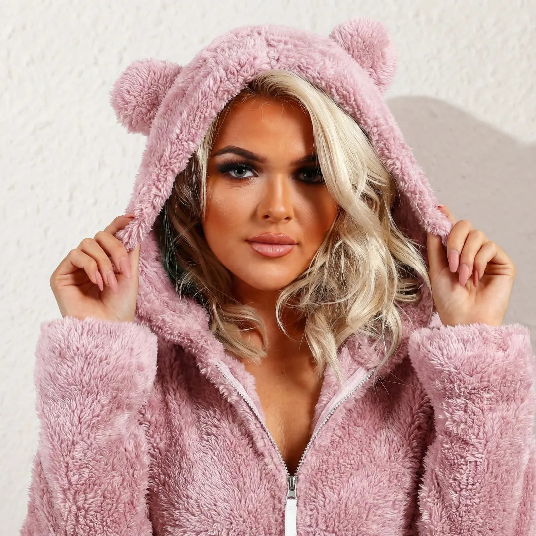 Cozynoa™ Teddy Hoodie Suit – Ultiem Comfort voor Koude Dagen