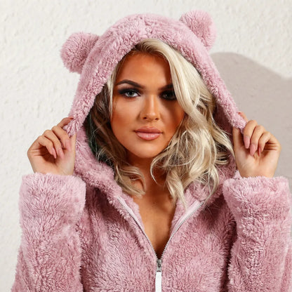 Cozynoa™ Teddy Hoodie Suit – Ultiem Comfort voor Koude Dagen