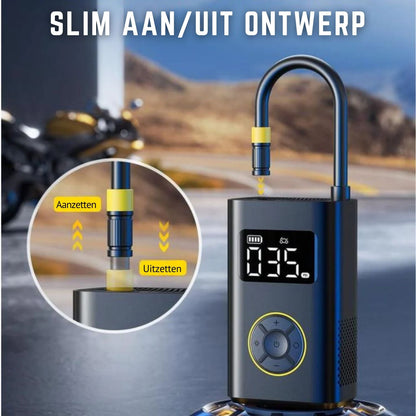 Velopress™ – Draagbare Bandenpomp met Automatische Stop & LED-lamp