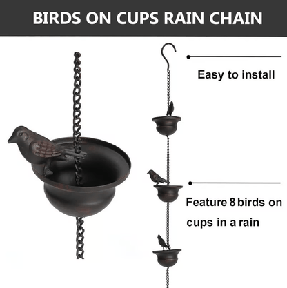 Pluvina™ Regenketting met Vogelbad