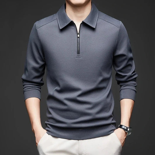 EcoKnit Luxe - Polo met lange mouwen