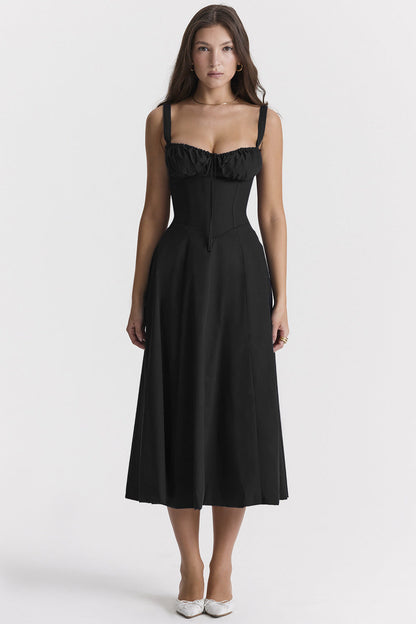 Emma - Gebloemde Bustier Taillevormer Jurk