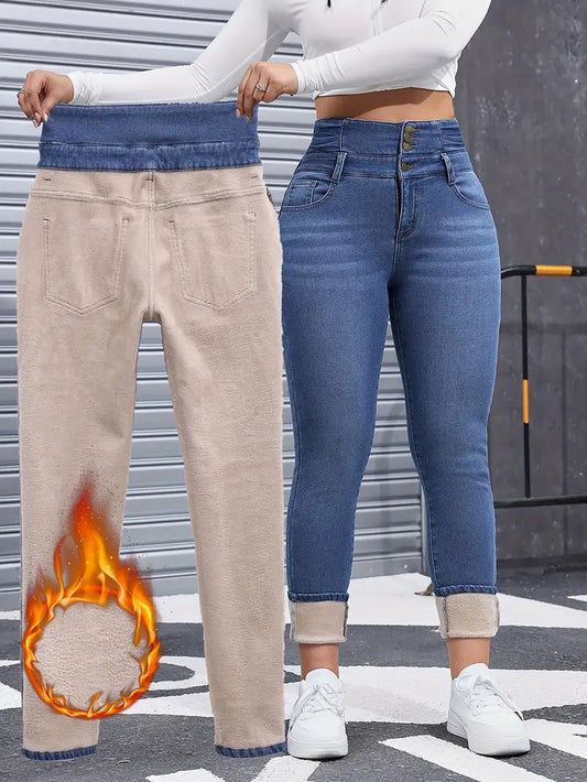 Hiverna : De thermische jeans die je silhouet versterken