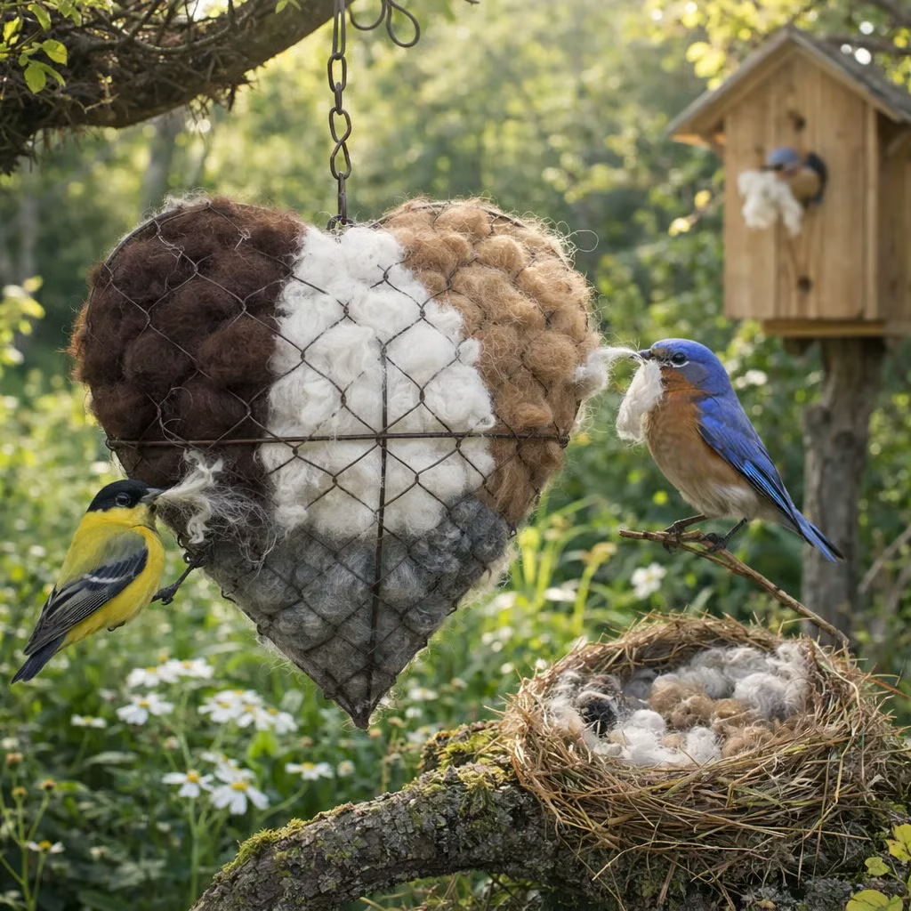 AviLuna™ Nesthart – Handgemaakt Vogelvriendelijk Tuinhart