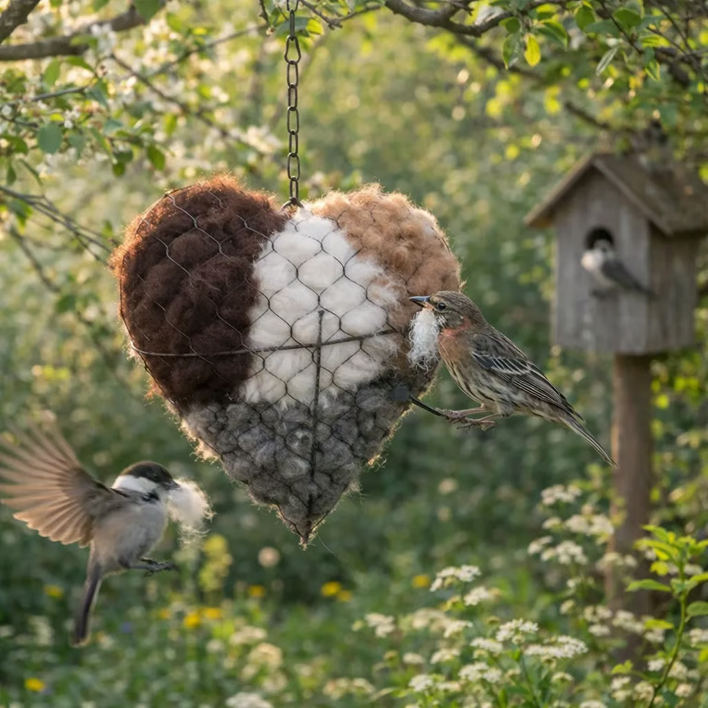 AviLuna™ Nesthart – Handgemaakt Vogelvriendelijk Tuinhart
