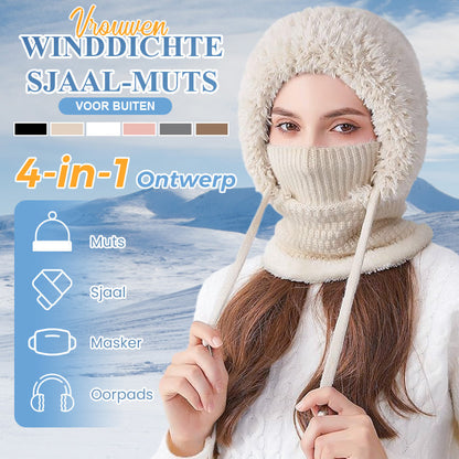 FrovaShield™ – Winddichte Sjaal-Muts voor Vrouwen