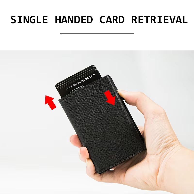 Cardeonix™ | Magnetische RFID Herenportemonnee – Compacte Anti-Scan Wallet