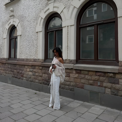 BreezyLuxe | LINNEN BROEK MET LAGE TAILLE