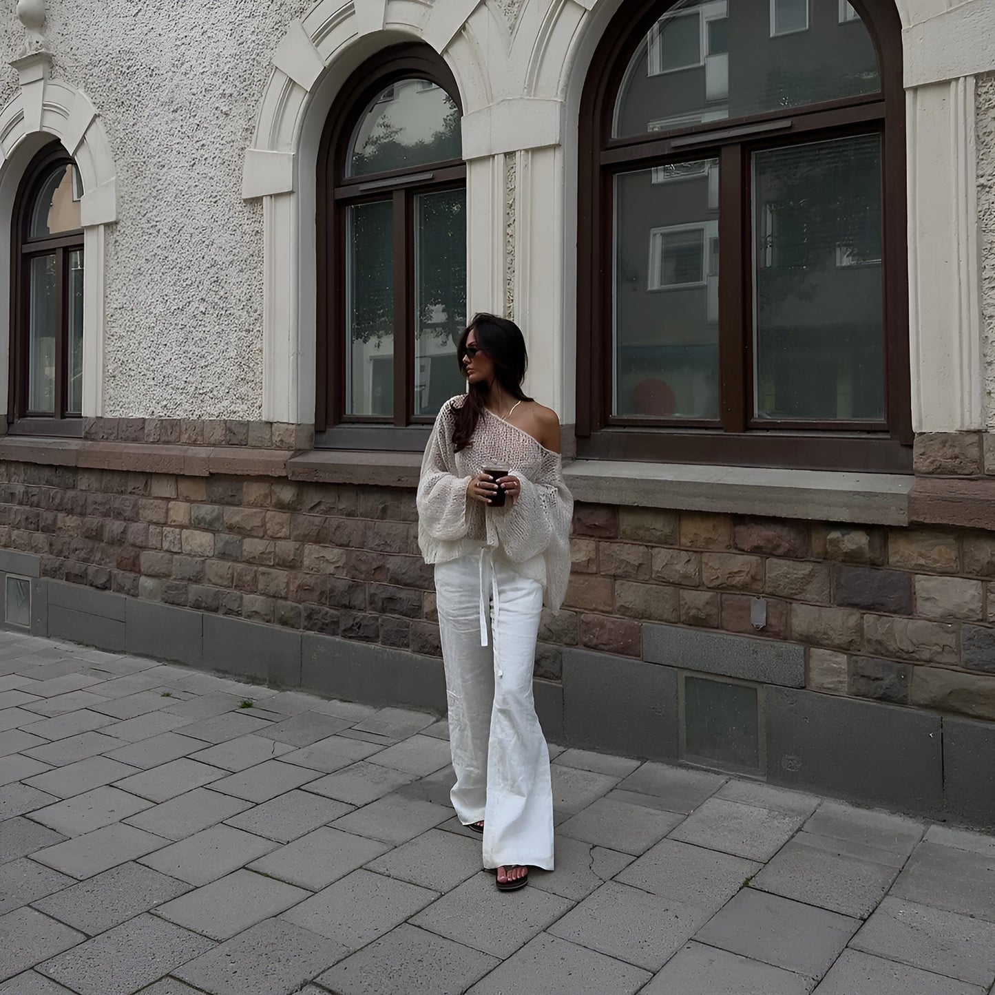 BreezyLuxe | LINNEN BROEK MET LAGE TAILLE