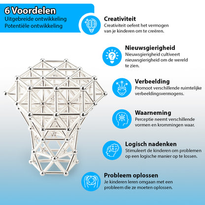 Magnetix™ Set - 36 Magnetische stokjes en 27 ballen