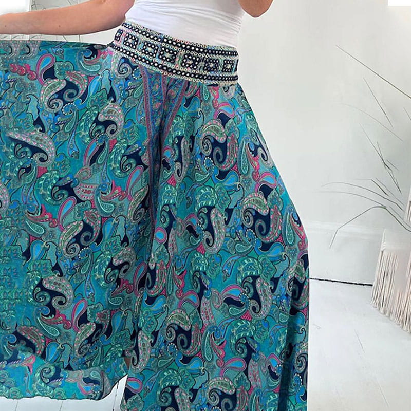 LARA - ETNISCHE BROEK MET PAISLEYPRINT
