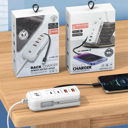 Chargeonix™ PowerHub 66W – Multifunctioneel Snellaad-Stopcontact