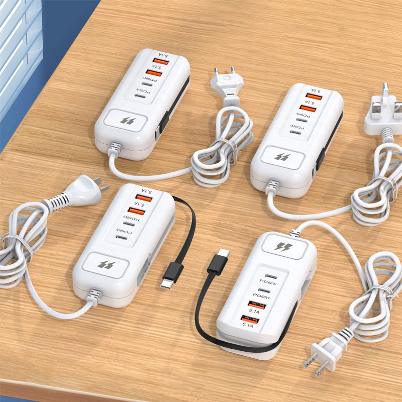 Chargeonix™ PowerHub 66W – Multifunctioneel Snellaad-Stopcontact