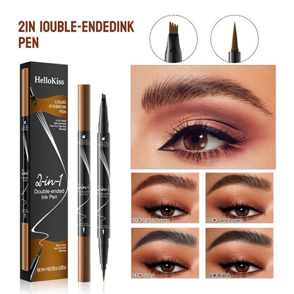 DuoDefine - Langhoudende wenkbrauwpen | 1+1 GRATIS