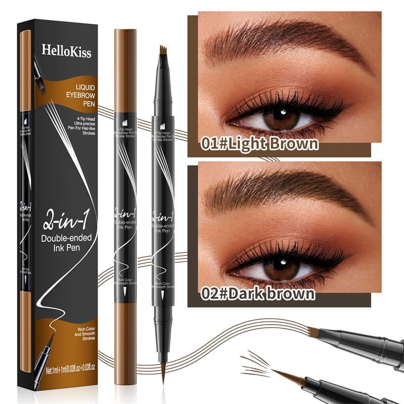 DuoDefine - Langhoudende wenkbrauwpen | 1+1 GRATIS