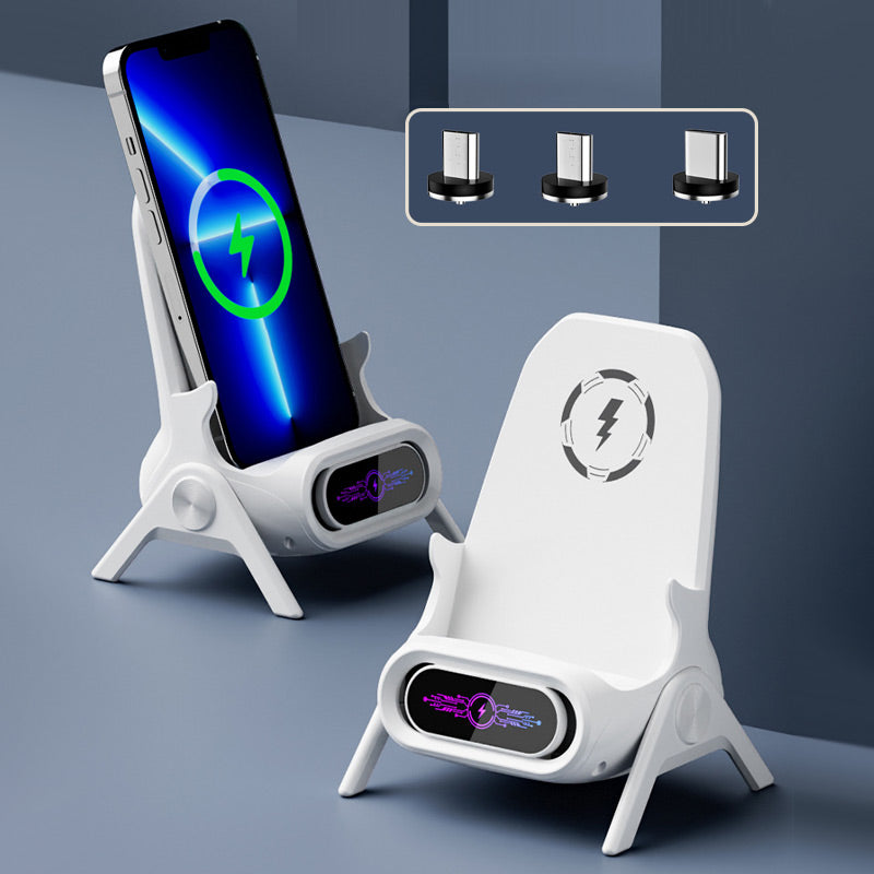 ChargeEase™ – De Slimme Draadloze Snellader & Telefoonstandaard in Eén