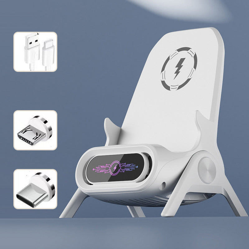 ChargeEase™ – De Slimme Draadloze Snellader & Telefoonstandaard in Eén