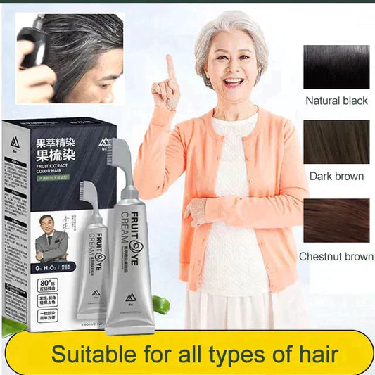 Aurélienne™ Fruit Essence Haarverfkam – Simpel, Snel en Stralend