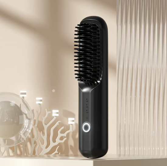 GlosséGo™ – Draadloze Stylingborstel voor Mooi & Glad Haar, Waar je ook bent
