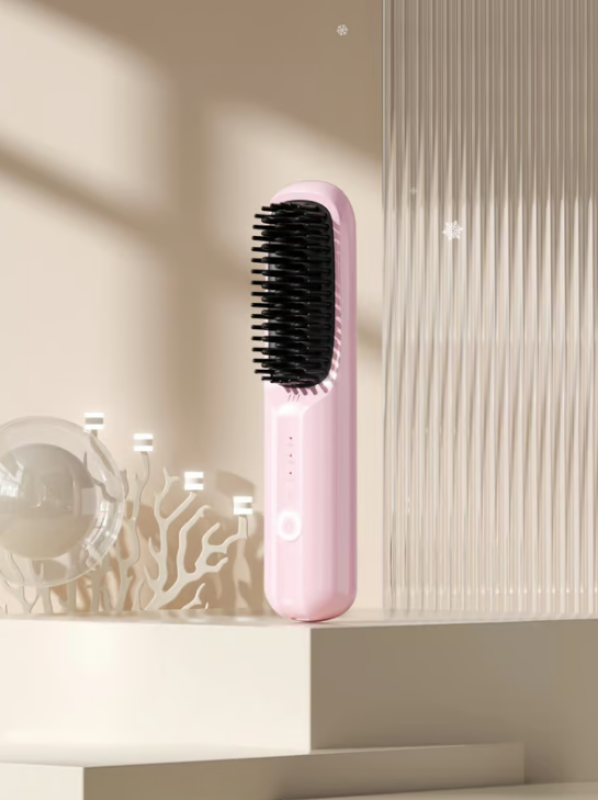 GlosséGo™ – Draadloze Stylingborstel voor Mooi & Glad Haar, Waar je ook bent