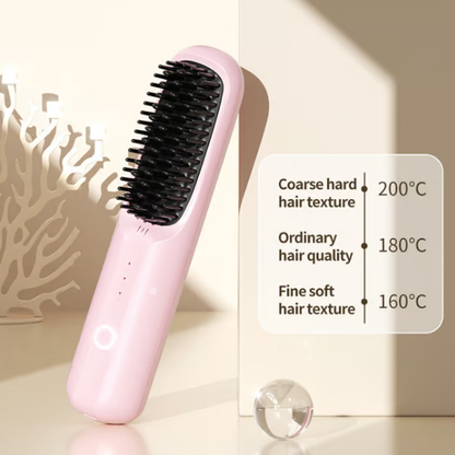 GlosséGo™ – Draadloze Stylingborstel voor Mooi & Glad Haar, Waar je ook bent