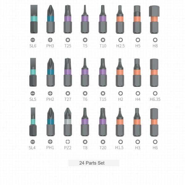 Torquevia™ 24-in-1 T-Bar Ratel Schroevendraaierset
