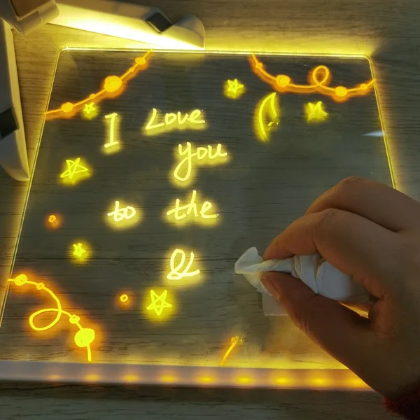 Luminote™ – LED Schrijf- & Tekenbord (Herbruikbaar & Verlicht)
