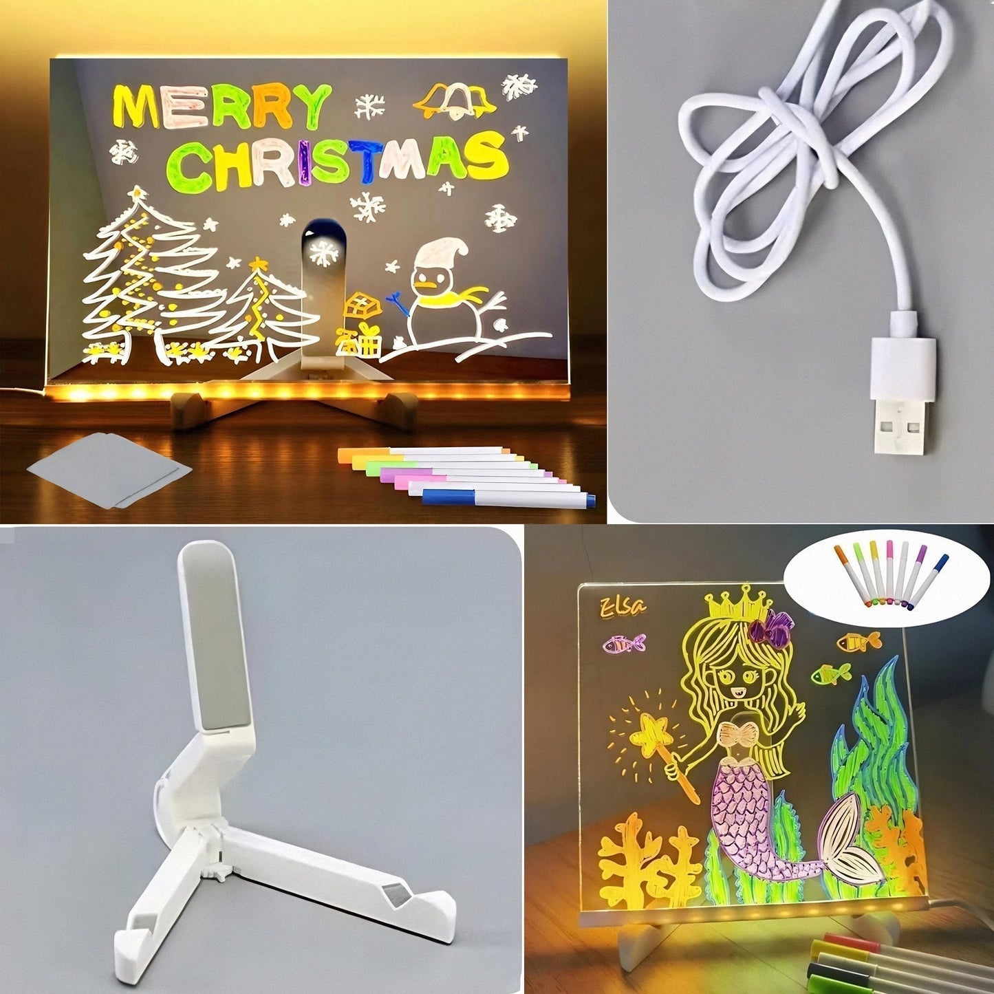 Luminote™ – LED Schrijf- & Tekenbord (Herbruikbaar & Verlicht)