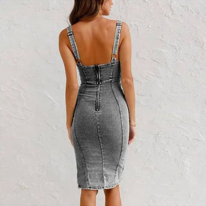 Denivie™ – Het Ultieme Denim Jurk met Elegantie & Comfort