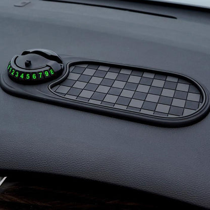 DashFlex™ – 4-in-1 Telefoonhouder met Opbergruimte & Nummerweergave