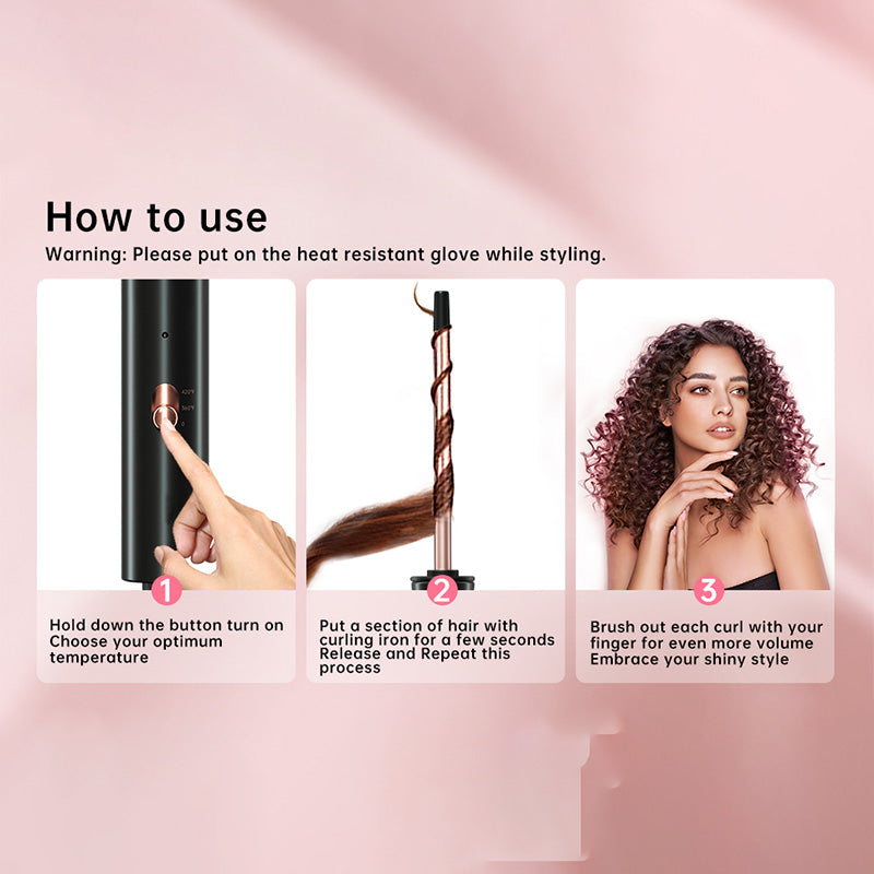 Curluxe MiniStyler™ – Compacte Krultang voor Snel, Glanzend & Prachtig Haar