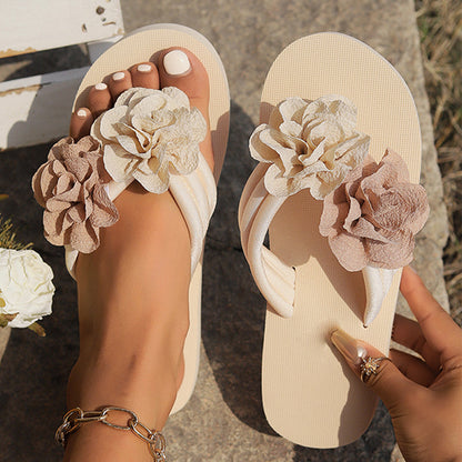BloomStepp™ | Zomerse Strandslippers met Bloemenaccent