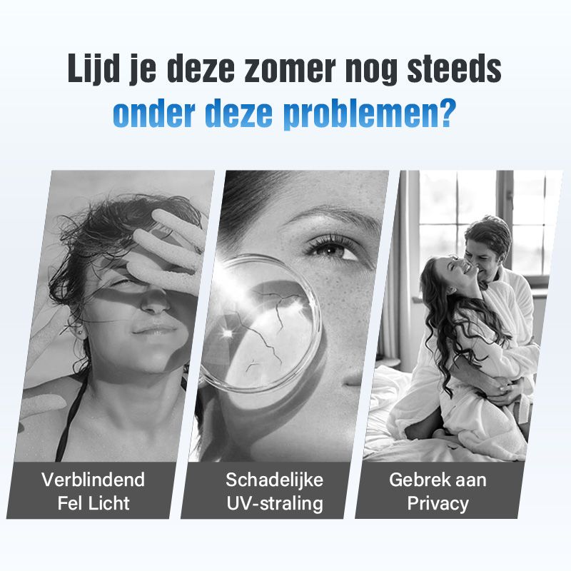 LumiShade™ – Slimme Privacy & Warmteregeling voor Jouw Ramen