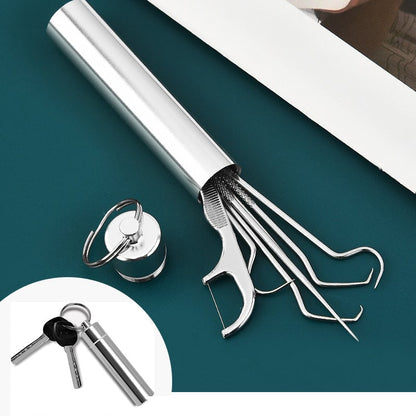 SteelCare™ – Compacte RVS Tandenstoker & Multitool