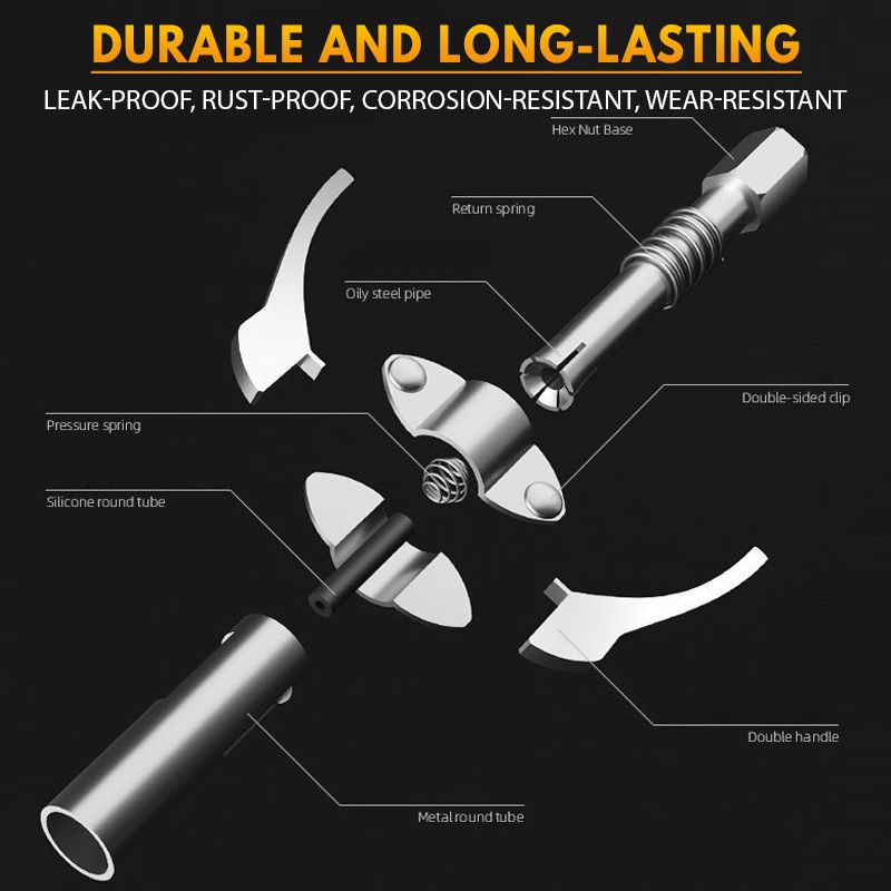 Gravion™ - Vetspuitkoppeling – Dubbele Handgreep Hogedruk Connector