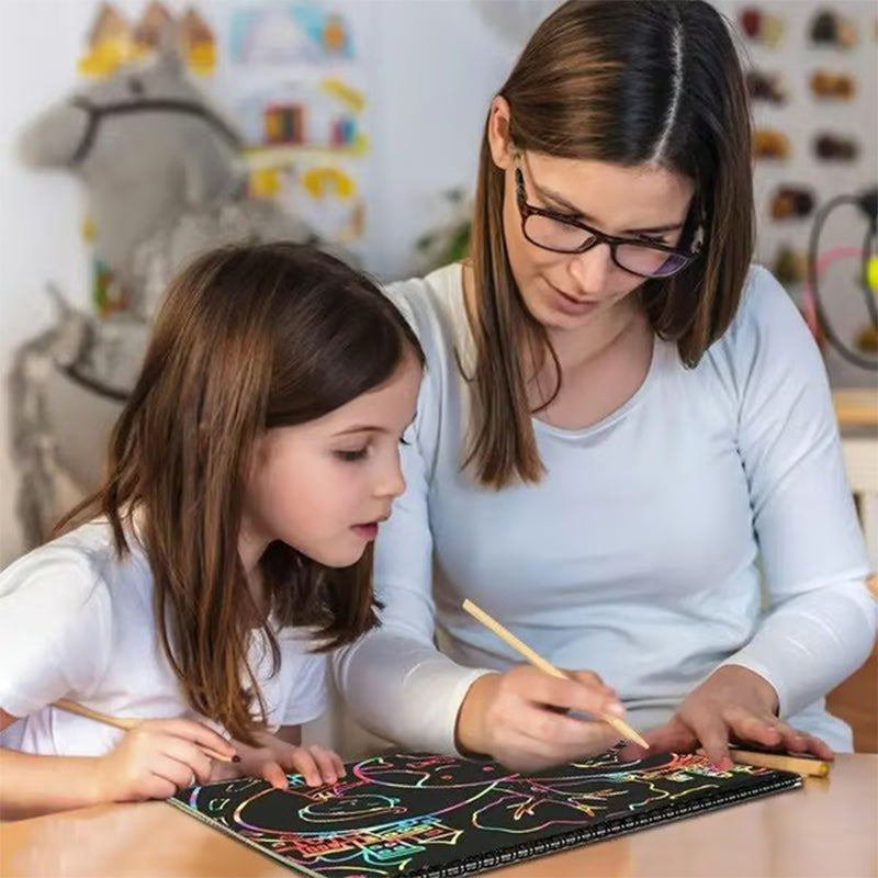 ColorWhirl™ ScratchBook – Ontdek de Magie van Verborgen Kleuren 🎨