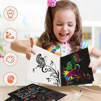 ColorWhirl™ ScratchBook – Ontdek de Magie van Verborgen Kleuren 🎨