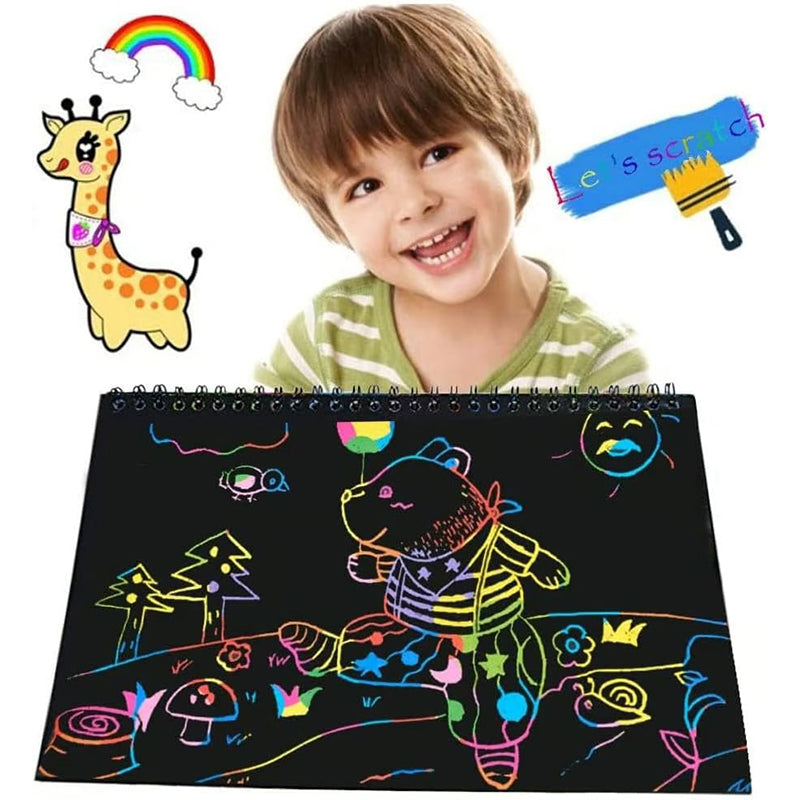 ColorWhirl™ ScratchBook – Ontdek de Magie van Verborgen Kleuren 🎨