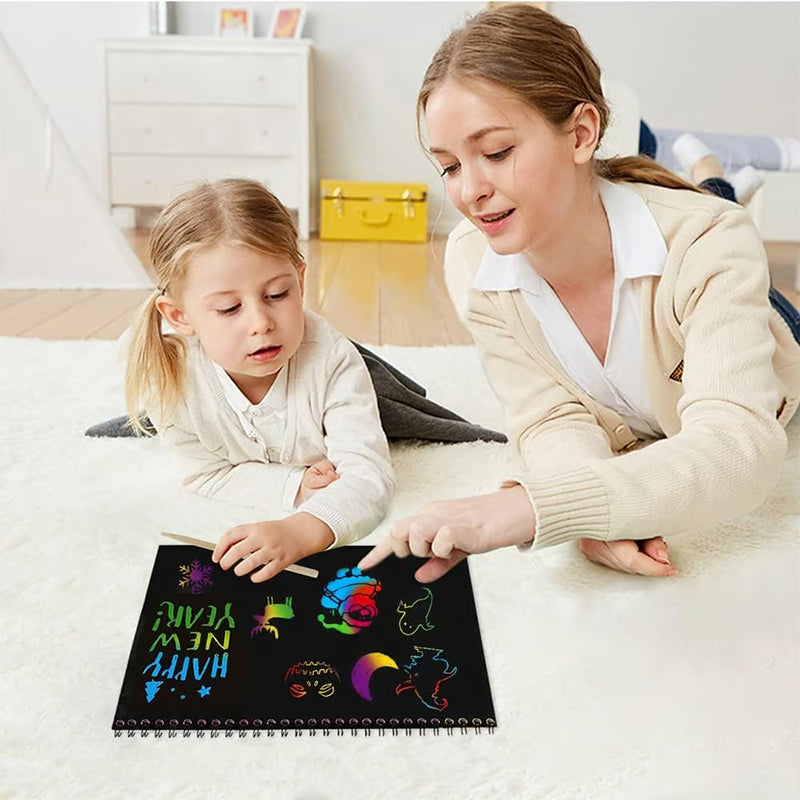 ColorWhirl™ ScratchBook – Ontdek de Magie van Verborgen Kleuren 🎨