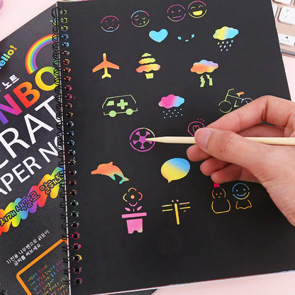 ColorWhirl™ ScratchBook – Ontdek de Magie van Verborgen Kleuren 🎨