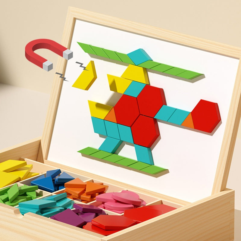 MagniCraft™ – Creatief Magnetisch Houten Puzzelplezier voor Kinderen