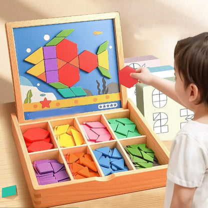 MagniCraft™ – Creatief Magnetisch Houten Puzzelplezier voor Kinderen